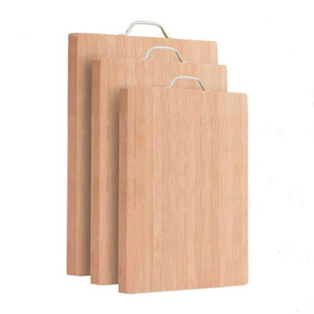 Rectangle Bamboo Chopping Board with Handle Butcher Chopping Blocks Tool Wooden Tray Home Use