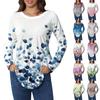 Рубашки для женщин Милые винтажные узоры с принтом Футболка с длинным рукавом Туника Топы Хлопковые пуловеры