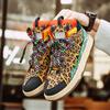 2022 Fashoin High-Top Colorful Leopard Sneakers Designer Shoes Men Women Outdoor High Quality Flat Platform Luxury Sneakers Men