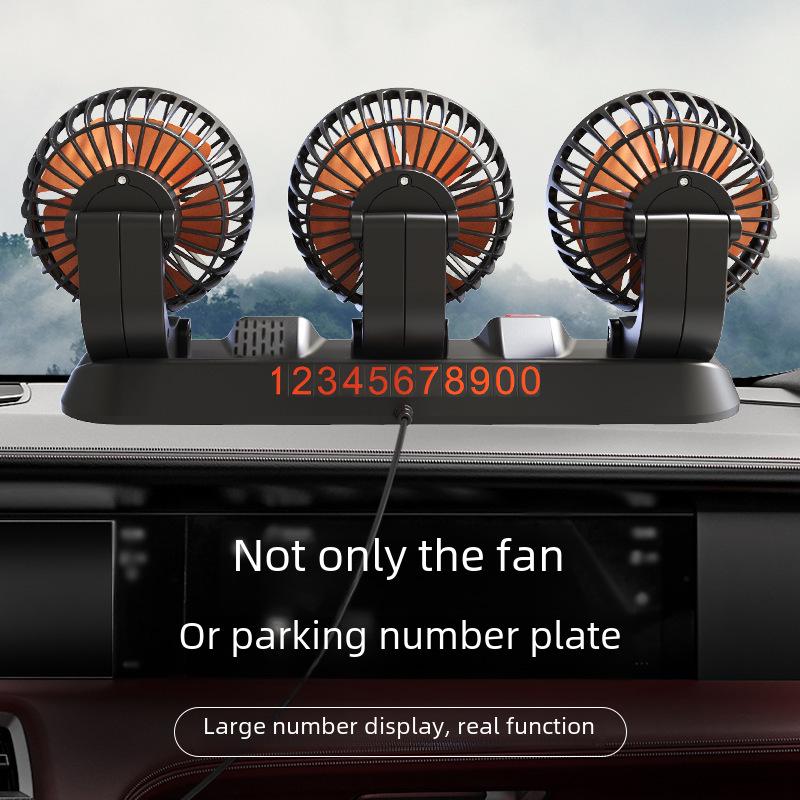 Двухголовый USB-электрический автомобильный вентилятор: 12 В/24 В Сильный ветер для грузовиков