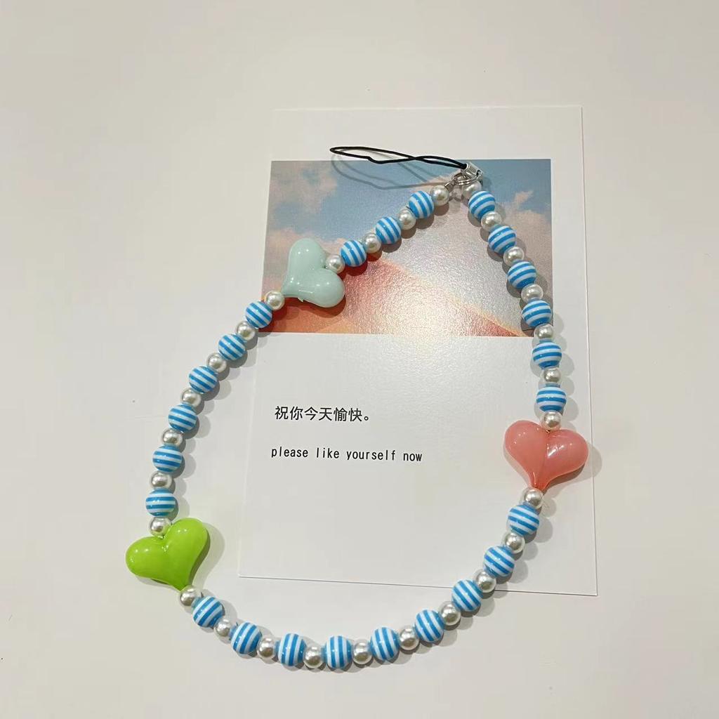 Любовь бисером цепочка для мобильного телефона чехол для мобильного телефона ремешок подвеска подвесной орнамент