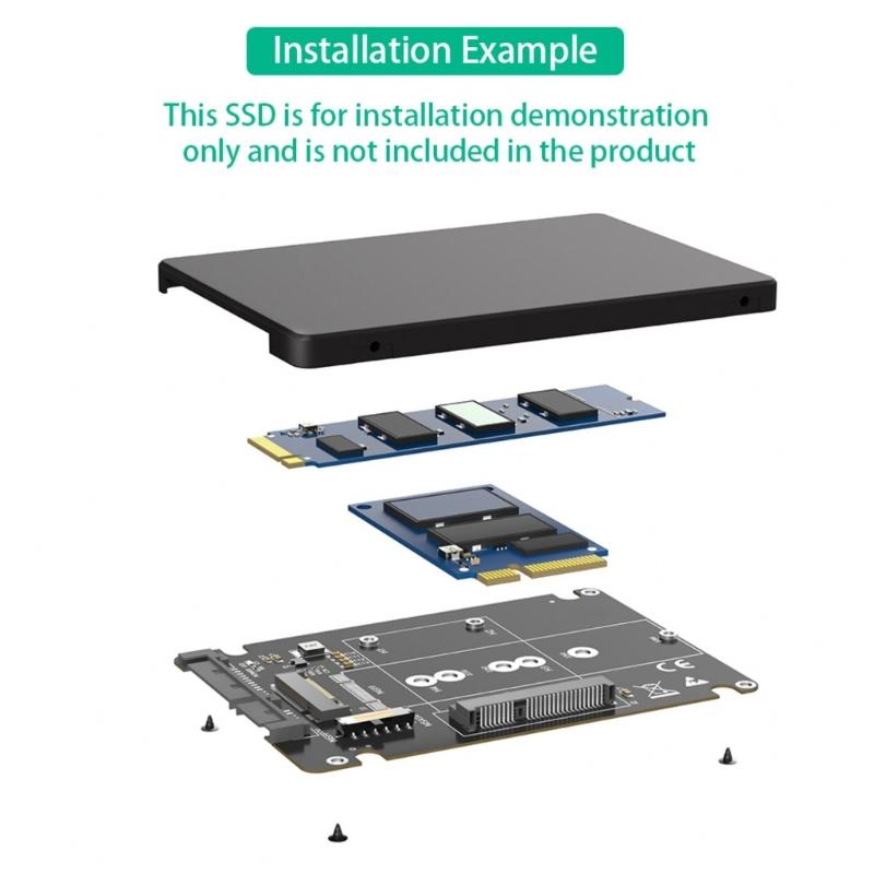 M.2 NGFF Msata SSD в SATA3.0 2.5-дюймовые M.2 SSD Конвертеры Райзер Карта Адаптер Для 2230 2242 2260 ПК Ноутбук Карта Расширения 6 Гбит/с