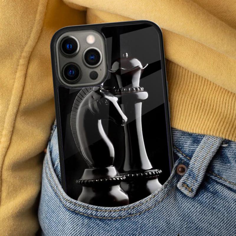 Мягкий чехол для телефона с рисунком шахматной доски для iPhone 17 Air 16e Pro max 15 Pro 13 14 Plus 11 12 MagSafe Магнитный Coque