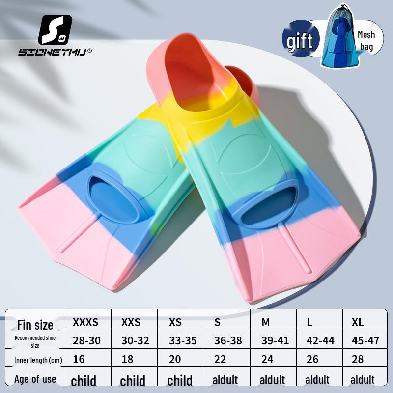Professional Silicone Swimming Fins for Children and Adults - Diving Frog Shoes and Training Equipment