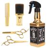 5pcs Hairdressing Tools Set Gold Haircut Comb Cleaning Neck Brush 6 Inch Styling Scissors 500ml Spray Bottle Barber Household
