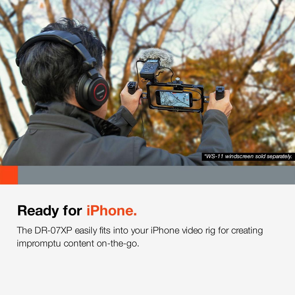 TASCAM Портативный стерео рекордер DR-07XP 32-бит с поддержкой записи с плавающей точкой