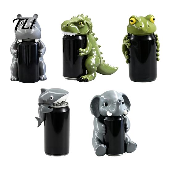 Personalized Gift for Him Dinosaur Can Cover, Cute Animal Soda Holder 375ml Cans, Creative Kids Plastic Drink Stand Desk, Fun Party Home Bar