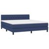 Maison Exclusive - Sommier à lattes de lit avec matelas LED Bleu 180x200 cm Tissu