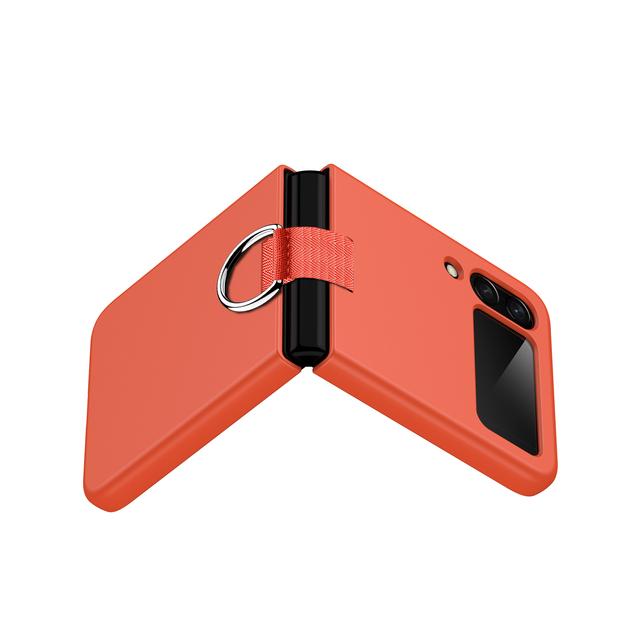 Легкий тонкий защитный чехол с защитой от царапин для Samsung Galaxy Z Flip 4 5g Flip4 Flip3 Flip 3 с кольцевым держателем, складной чехол