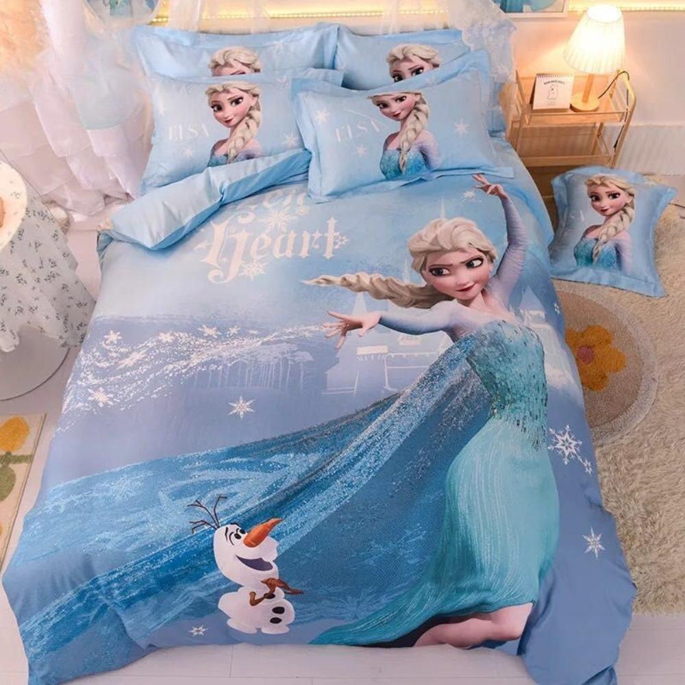 Мультяшный мотив Снежной королевы, Постельные комплекты из микрофибры, Детский пододеяльник для подростков и взрослых, Пододеяльник с мотивом принцессы