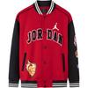 Jordan Letter Print Long Sleeve Fashion Versatile Jacket Kids Jacket Jester-Red FV2647-687