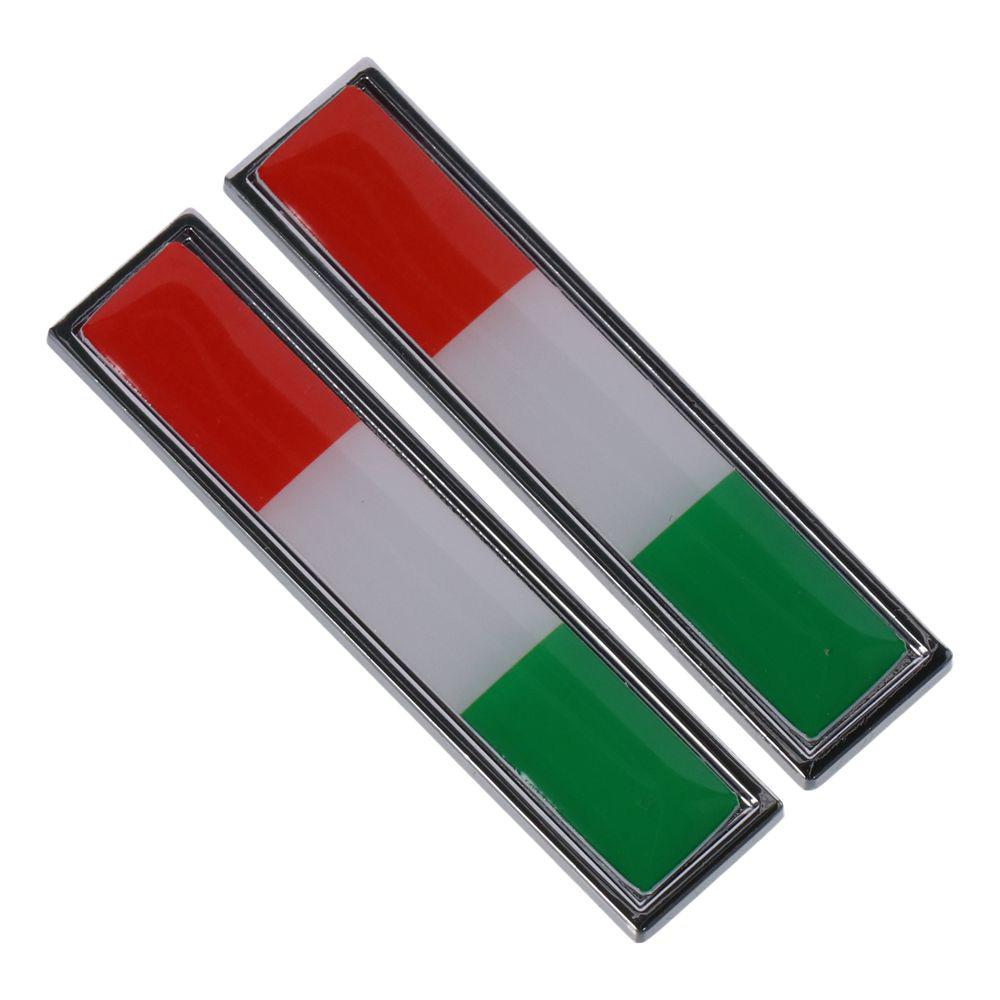 2 шт. мини-итальянский флаг Италии, эмблема для передних крыльев автомобиля, бампер, багажник, задняя дверь