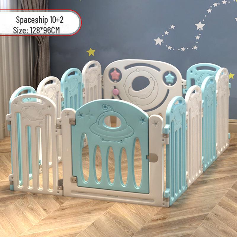 Детский безопасный манеж с ковриком для ползания в помещении и защитой от падений