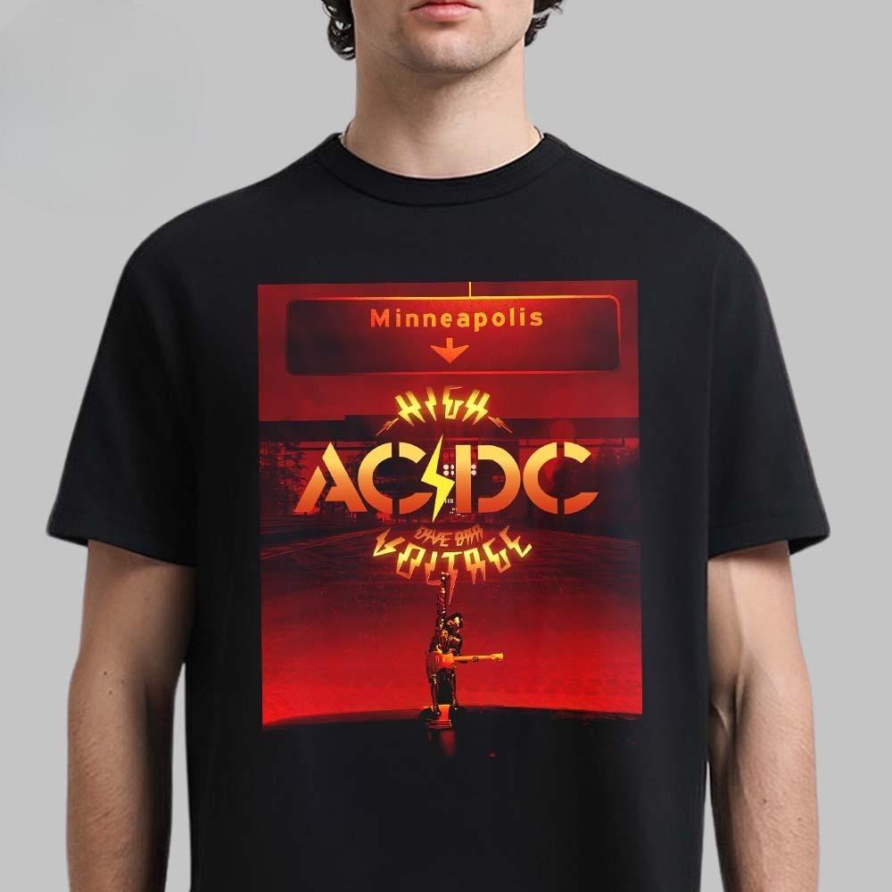 2026 Новая распродажа Редкий ACDC Edinburgh PWR Up Tour в Шотландии На стадионе Murrayfield 21 августа 2026 года Футболка для мероприятия