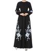 Womens Muslim Chiffon Long Sleeve Long Maxi Dress Vintage Dresses