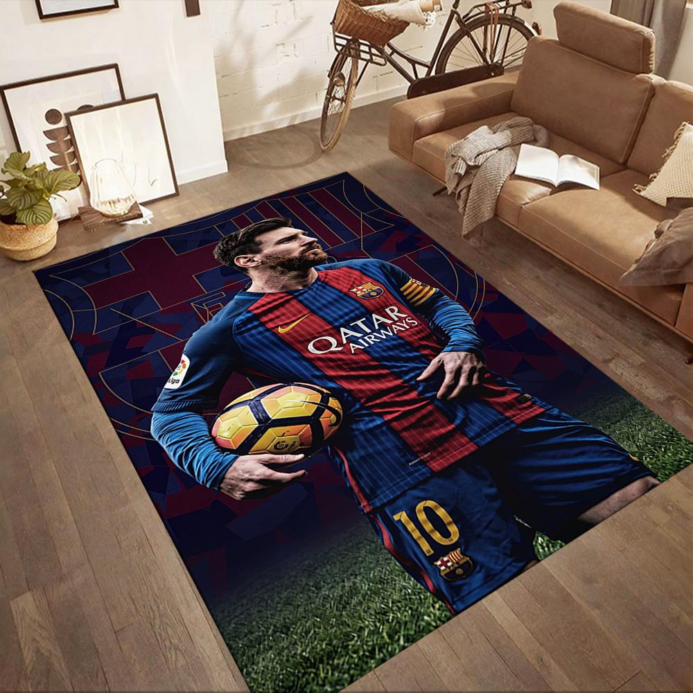 Messi 400 Area Rug Design for Playrooms Bedrooms Foyer Entryway Anti-slip Rug Anime Office Decor Spiritual Gift