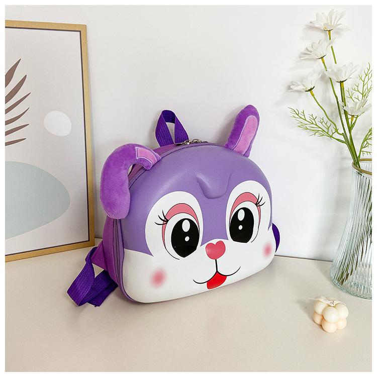 Детская школьная сумка, симпатичная сумка с рисунком яичной скорлупы, для мальчиков и девочек 3-5 лет, школьная сумка для детского сада, детский рюкзак с изображением кролика