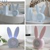 Cartoon LED Digital Alarm Clock Electronic LED Display Sound Control Rabbit Night Lamp Desk Rechargeable Clock