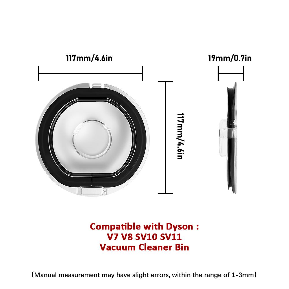 Sealing Ring And Base Lid for Dust Bin Top Fixed Dust Cup Replacement Part for Dyson V6 V7 V8 V10 V11 V12 V15 Vacuum Cleaner