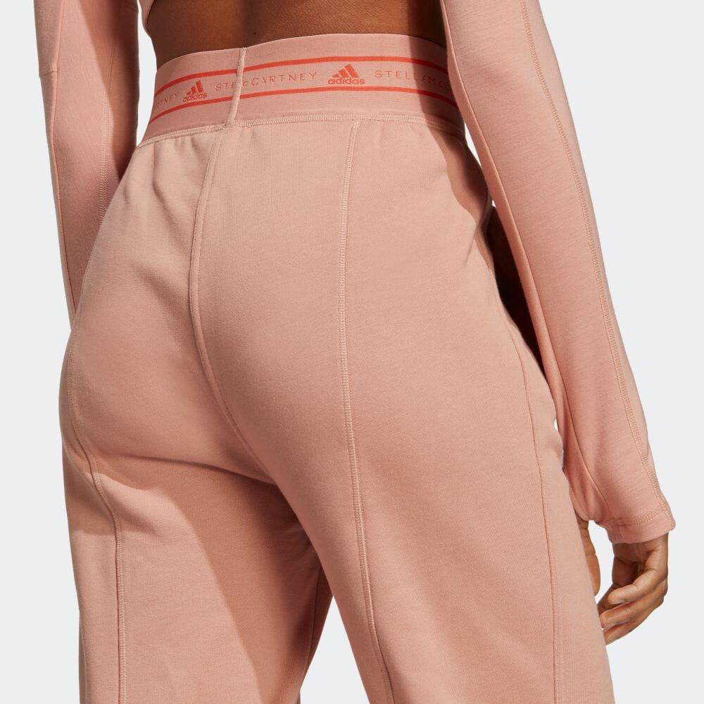 adidas Женские спортивные брюки-джоггеры Stella McCartney, удобный крой, мягкая вязка, цвет миндальный HR2190