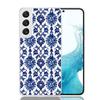 Сине-белый фарфоровый чехол для телефона Samsung Galaxy S26 S25 Edge S24 S23 FE S22 Ultra S21 Plus S20 + Fundas Cover Coque Galax