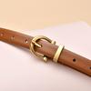 Cow Leather Belt Women's Fashion Trend Luxury Designer Jeans Clothing Accessories Thin Girdle Gothic Pin Buckle Corset