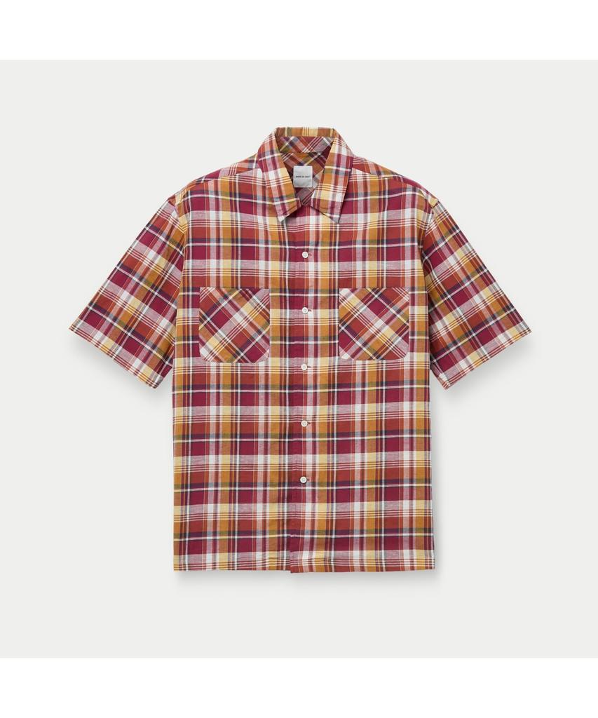 Silijeu Sage De Cret Co/Li Madras Check Short Sleeve Open Collar Shirt Svsfm26552Rex