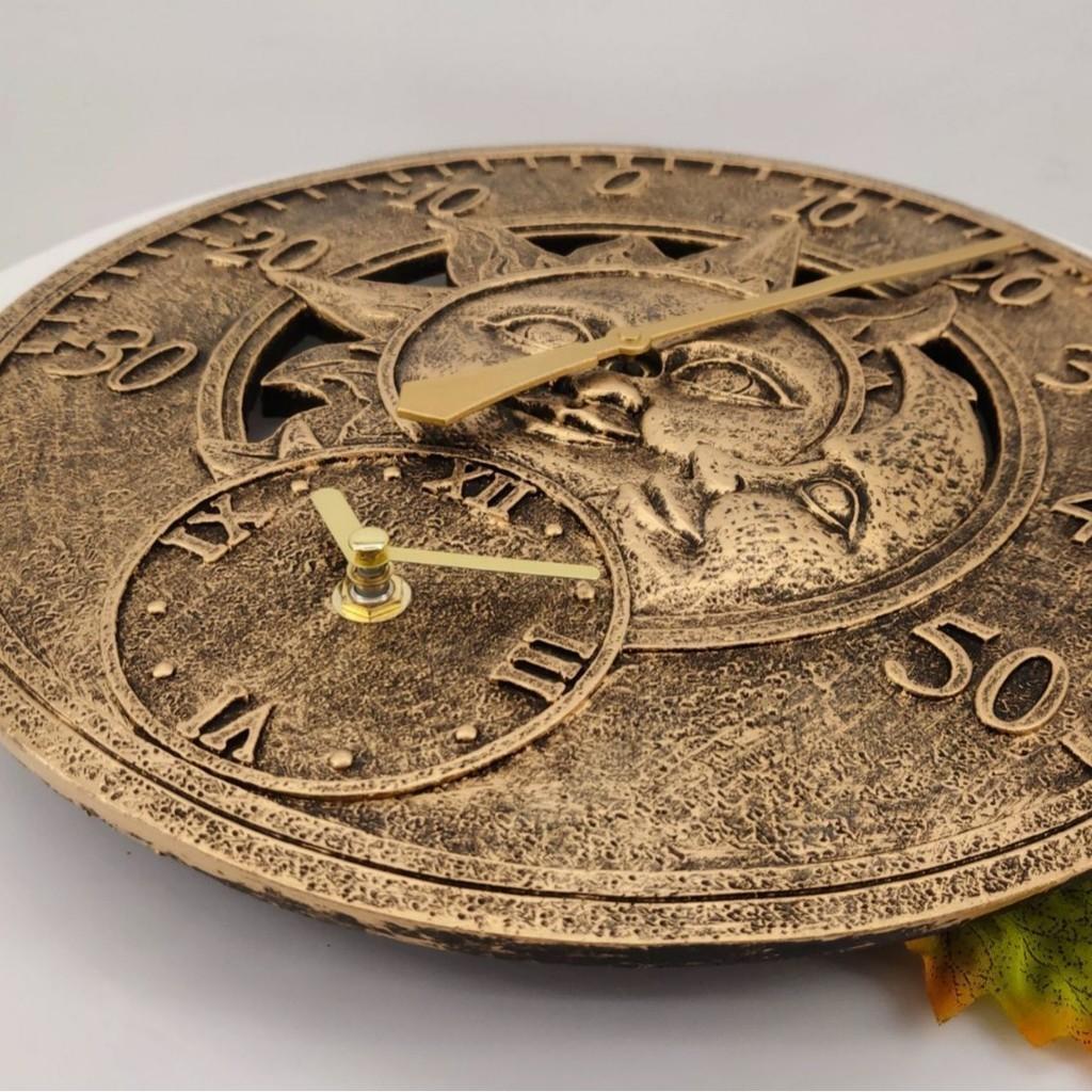 Винтажные настенные часы из смолы в европейском стиле с отображением температуры для декора гостиной и спальни