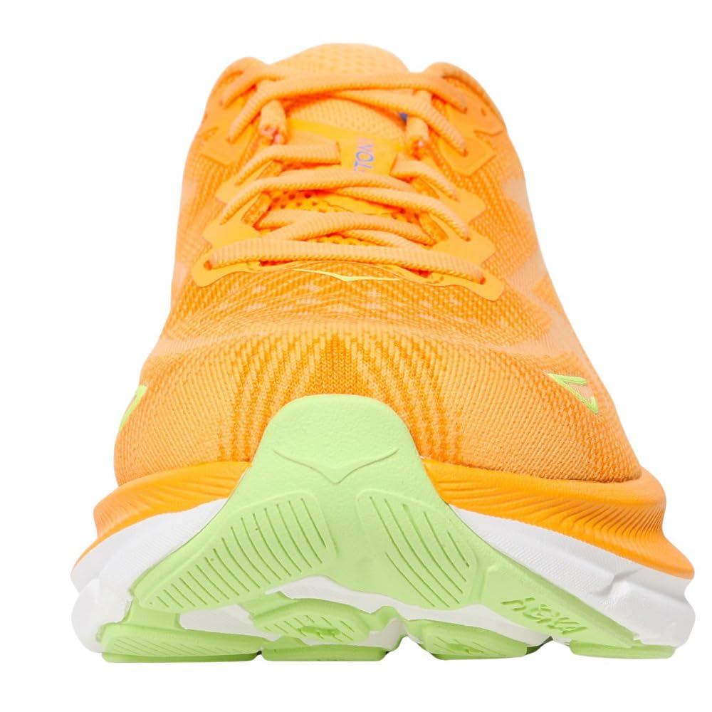 HOKA Clifton 9 Wide Running Orange Sneakers for and Walking Shoes, (1132210-SLRL), Jogging, Cushioning, (Orange/Size 28.5/Men's)