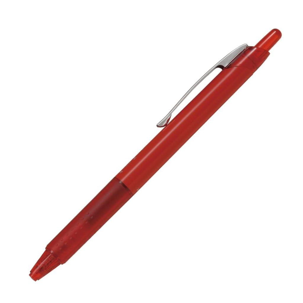 Pilot Knock Ballpoint LVKN150F10R V-Cone Water-Based Pen, 0.7mm, Red, 10-Piece Set,