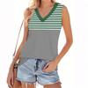 Women's Fashion Casual Daily Versatile Striped Texture Slim Fit Summer Vest Top