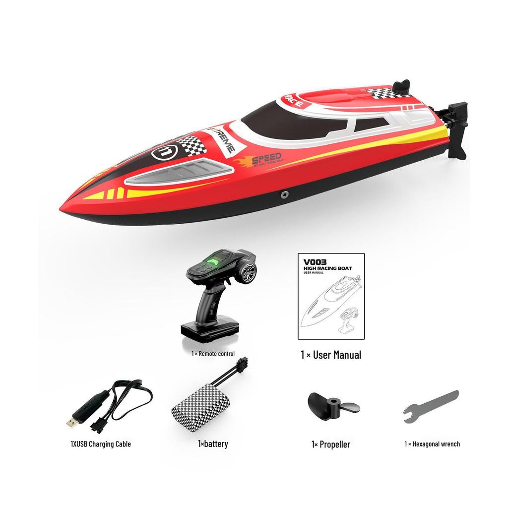 Customized Children's Educational Remote-Controlled Speedboat Toy - Popular Electric Boat for Outdoor Play