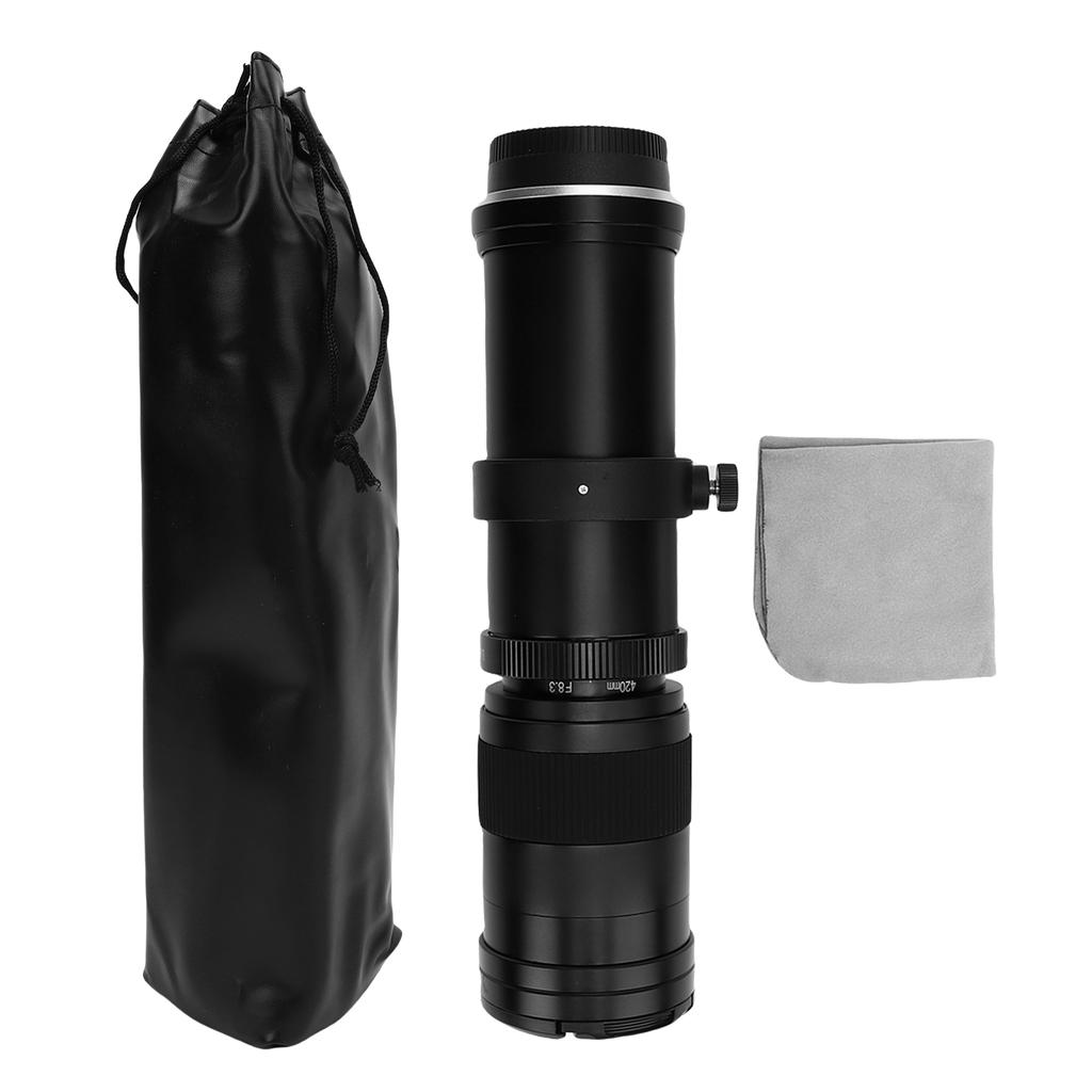 420 800mm Zoom Lens Fit for Nikon F Mount SLR Camera Optical Glass Coating Manual Focus Telephoto Lens