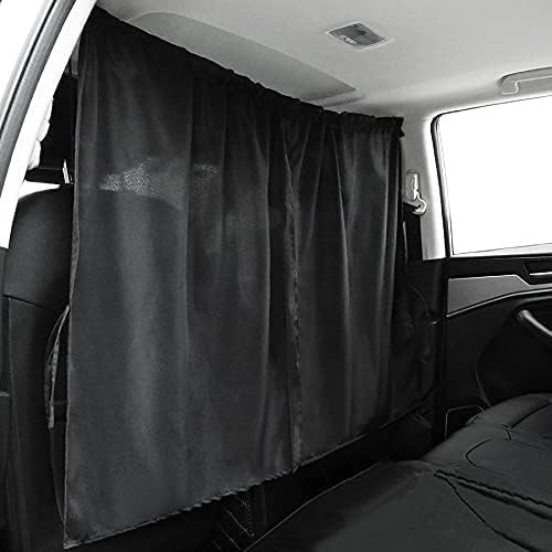 Car Divider Curtain Sun Protection Car Curtain Travel Privacy Removable Front and Rear Car Interior Divider Curtain Sun Visor Heat Protection