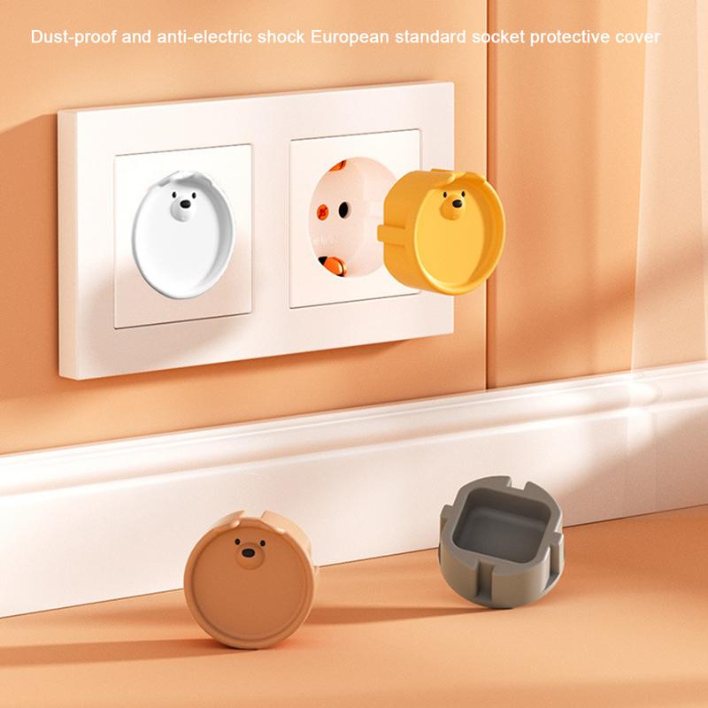 Baby Safety Protection Socket Protective Cover Plug Protectors Cartoon Children Electric Shock Prevention Dust Protection Cover