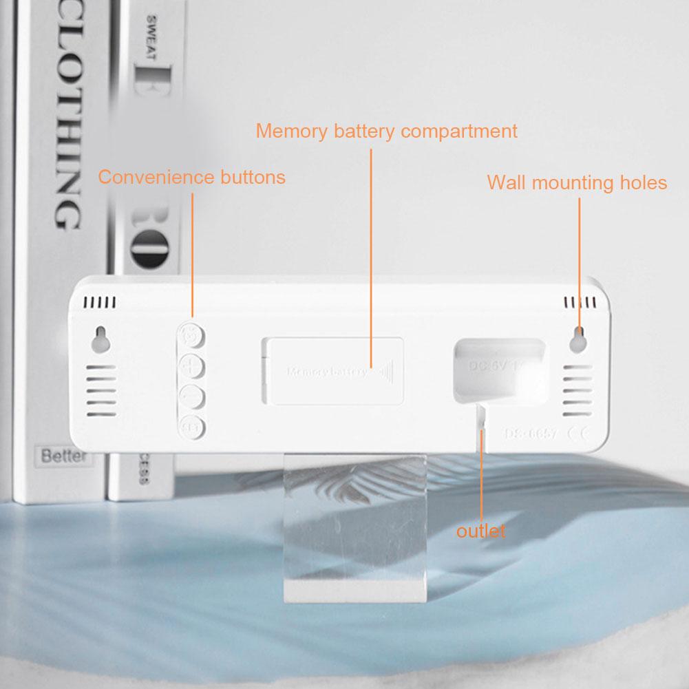 Цифровые настенные часы с большим светодиодным экраном, температурой и влажностью, украшением для дома, креативными часами Y5D4