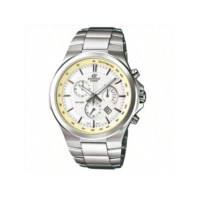 Casio Мужские водонепроницаемые кварцевые часы Edifice с хронографом и датой, из нержавеющей стали, модель EFR-500D-7AVUPF