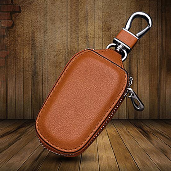 Металлический крючок, чехол для автомобильного ключа, прочный аксессуар, искусственная кожа, умный держатель цепи для автомобильной защиты