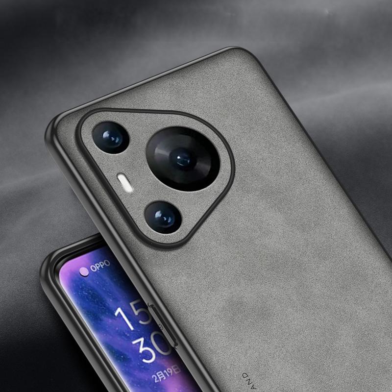 Чехол для Pura 70 Pro Plus, роскошный чехол из овчины из искусственной кожи для Huawei Pura 70 Pro Plus, ультраматовый мягкий силиконовый противоударный бампер