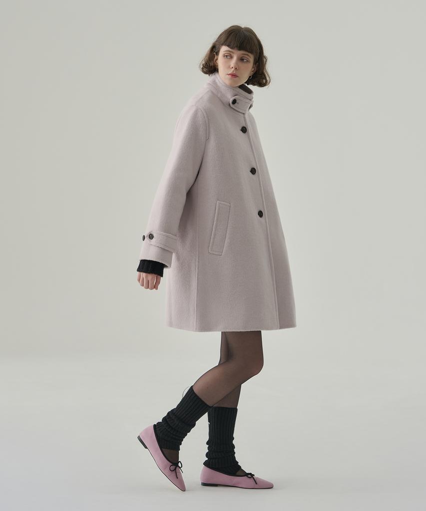 Drawfit Women Rabbit Angora Wool Handmade Flare Half Coat [M.Brown]