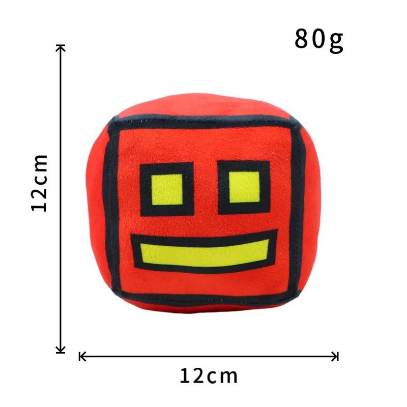 Плюшевые игрушки Geometry Dash Cube Маленькая подушка Мягкая плюшевая кукла Квадратный кулон Игра Милый домашний декор Детский подарок на день рождения