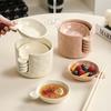 Thickened High-Temperature Ceramic Sauce Dishes – Round Dip Dish Set for Seasoning, Soy Sauce, Vinegar, and Chopstick Rest