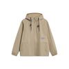 Li Ning American Vintage Casual Hooded Lightweight Zipper Windbreaker Men Outerwear Khaki AFDU697-4