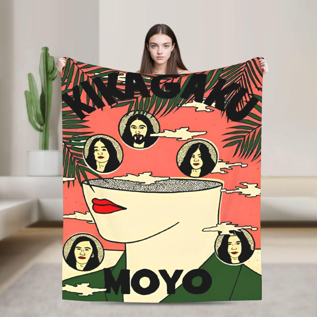 Khruangbin Abstract Mode Flannel Fashion Blanket Rock Band Funny Throw Fashion Blanket for Bedspreads 125*100cm Super Soft