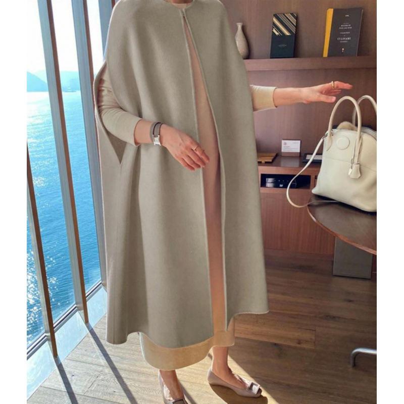 Японский женский шерстяной свитер-жилет в стиле плаща с крыльями летучей мыши 2023 года, осень/зима