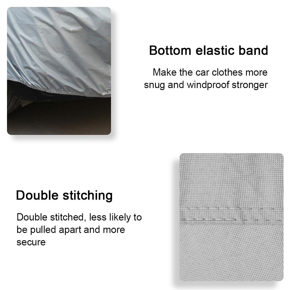 Car Cover Outdoor Protection Full Snow Cover Sunshade Dustproof Protection Cover Universal For Hatchback