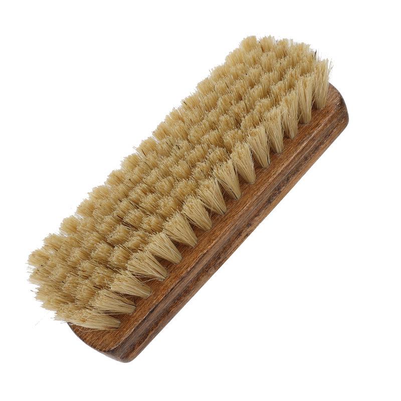 Premium Beech Wood Shoe Brush with Boar Bristles – Gentle Horsehair for Polishing & Dust Removal, Safe for Shoes