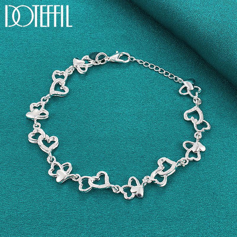 Браслет «Романтическая любовь» Серебряный женский свадебный подарок Модные украшения