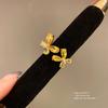 Открытое кольцо-бабочка в животном стиле с кубическим цирконием для модных женщин