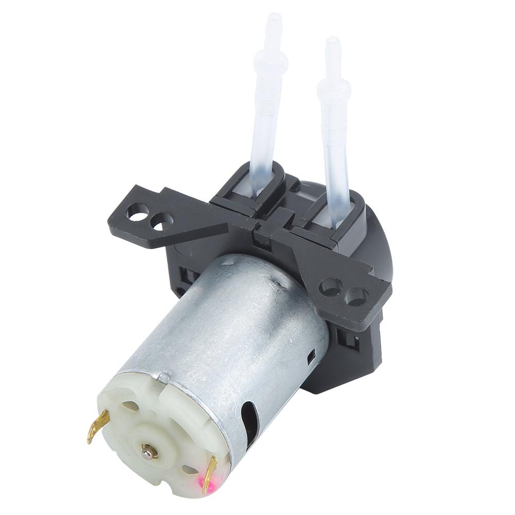 Garden Multi Functional Mini Right Angle 12V DC Peristaltic Liquid Pump Dosing Pump Hose Pump(Black